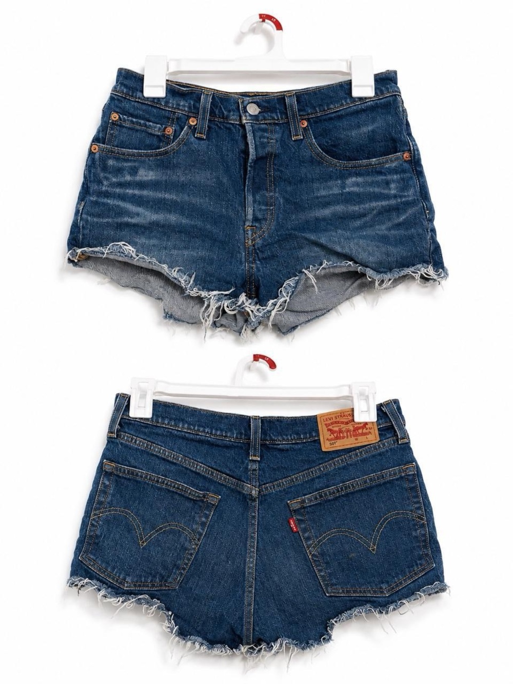 Levi's Blue Distressed Denim Cutoff Shorts